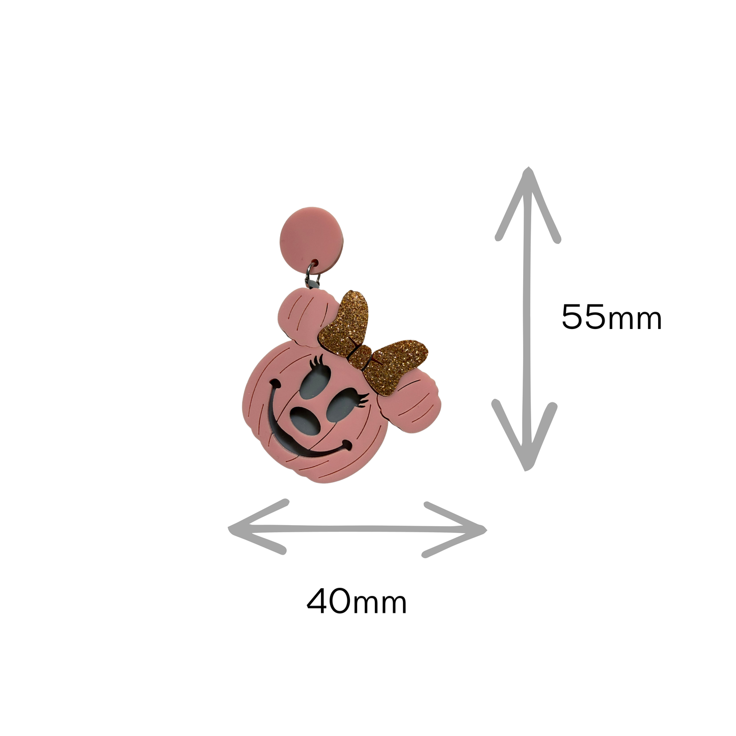 Minnie Pumpkin Dangle Drop Earrings