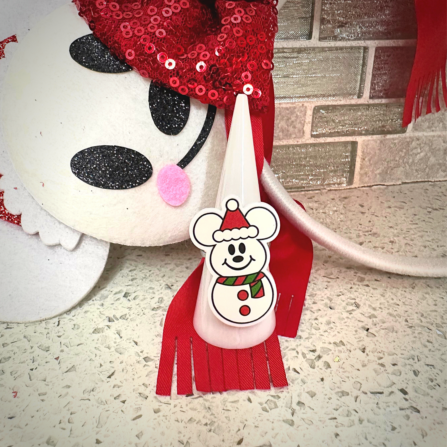 Snowman Mickey and Minnie