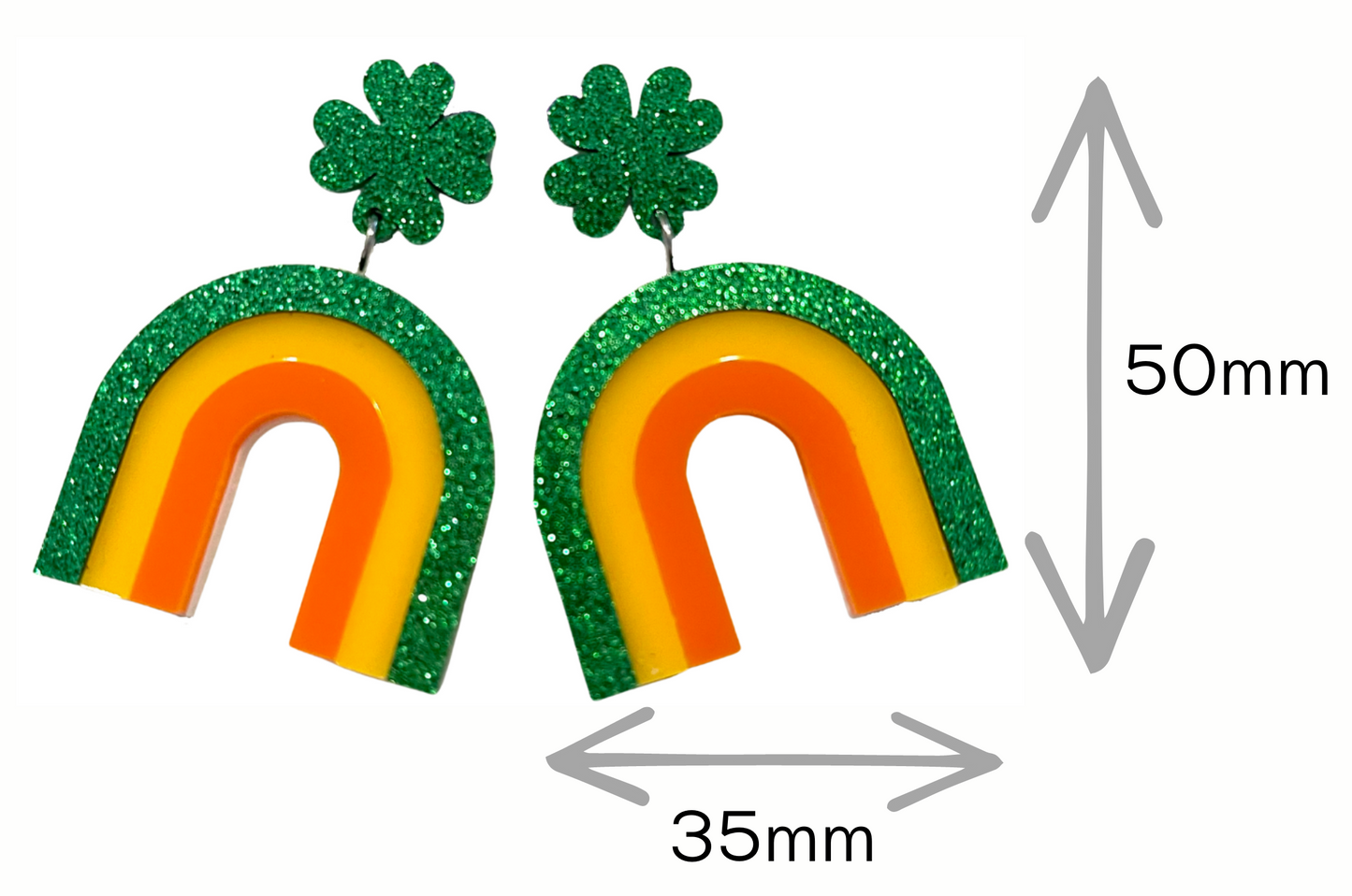 St. Patrick’s Day Four Leaf Clover Rainbow Drop Earrings - Marvelous On Main Street