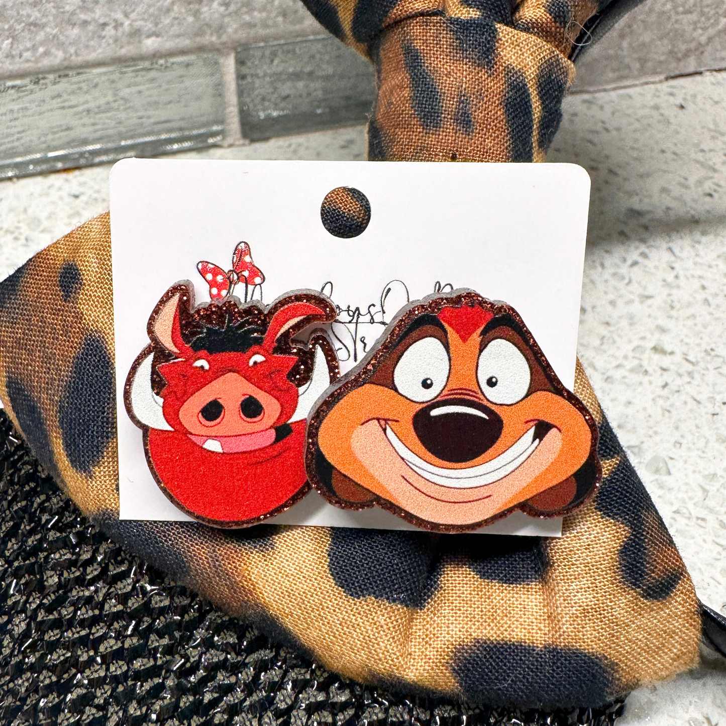 Timon and Pumbaa Stud Earrings