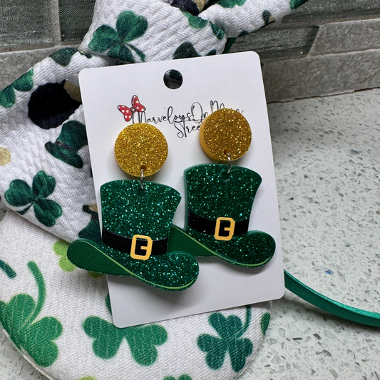 Me Lucky Hat Dangle Drop Earrings