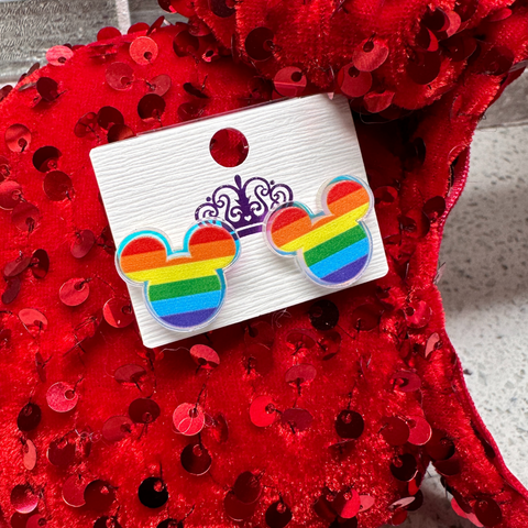 Mickey Rainbow Stud Earrings