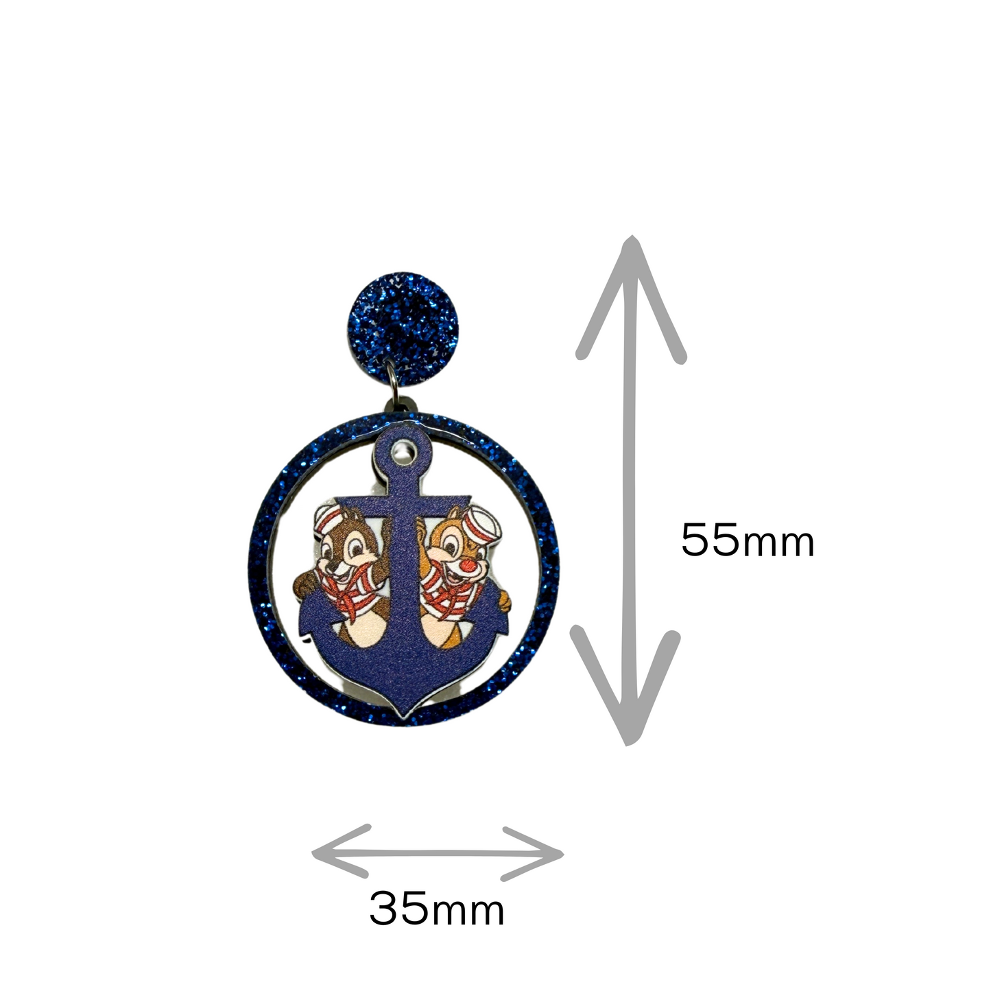 Chip 'n' Dale Anchor Earrings