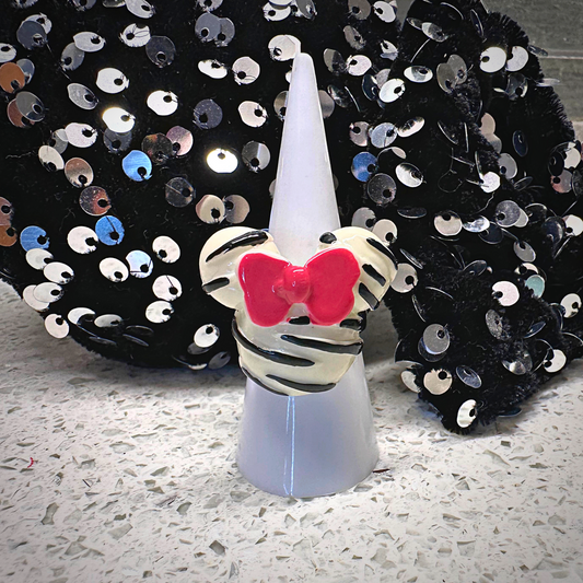 Minnie Zebra Statement Ring