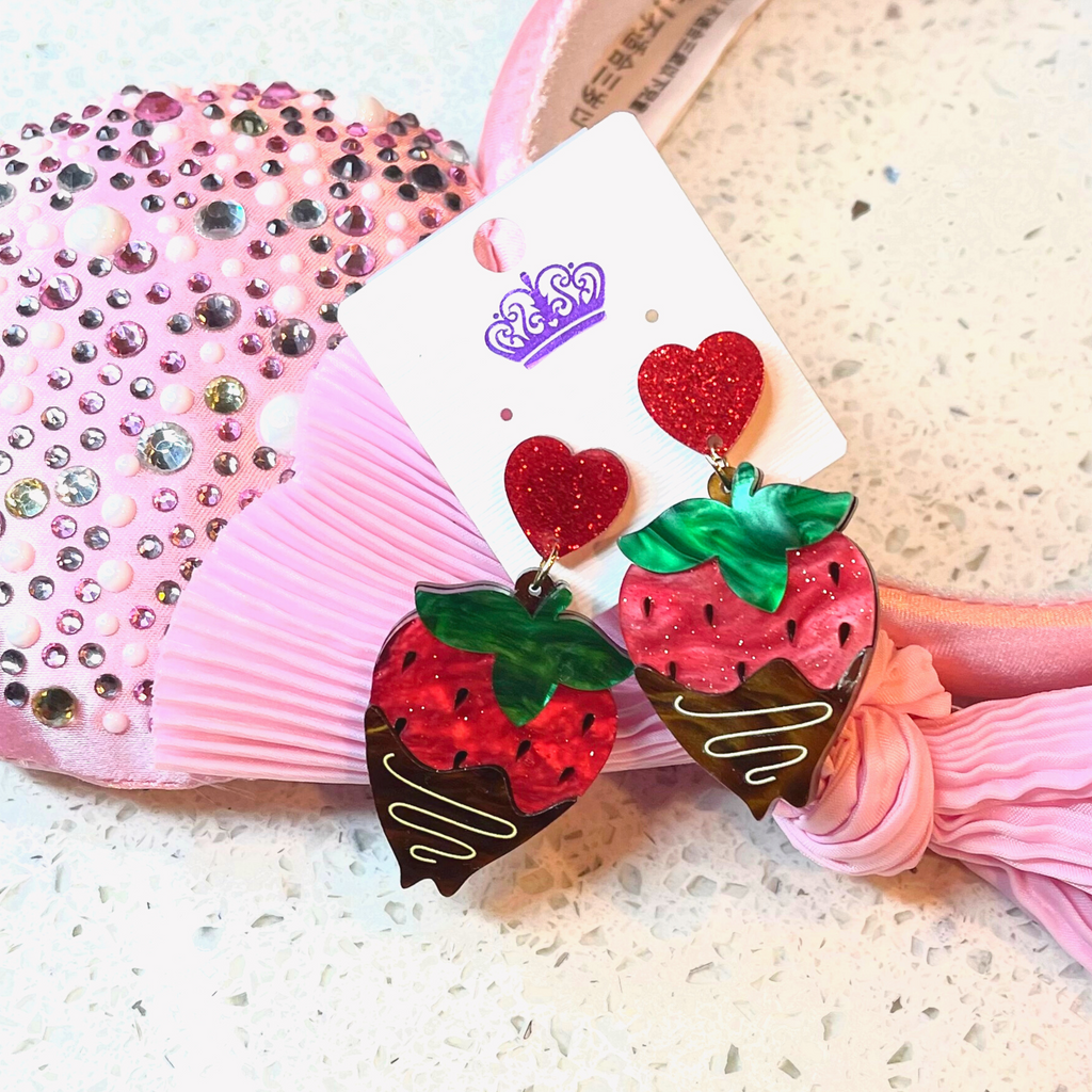 Chocolate Dipped Strawberry Earrings Marvelous On Main Street