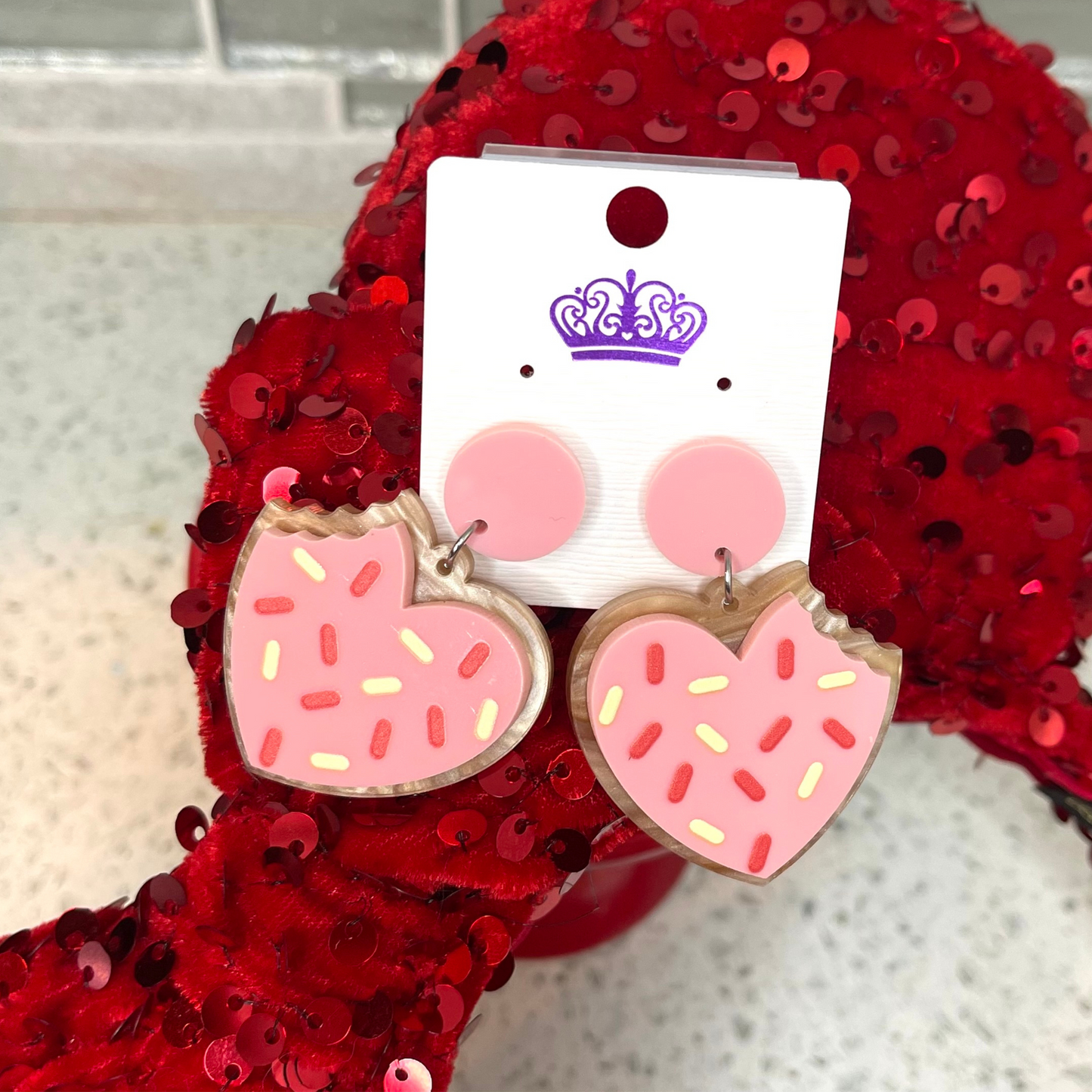 Heart Shaped Cookie Earrings