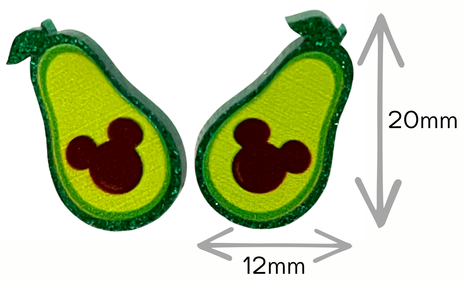 Mickey Inspired Avocado Earrings - Marvelous On Main Street