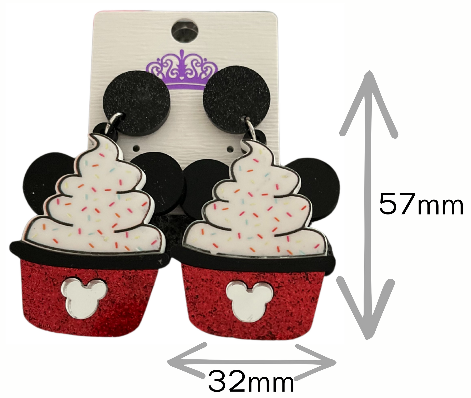 Mickey Inspired Ice Cream Sundae Earrings - Marvelous On Main Street