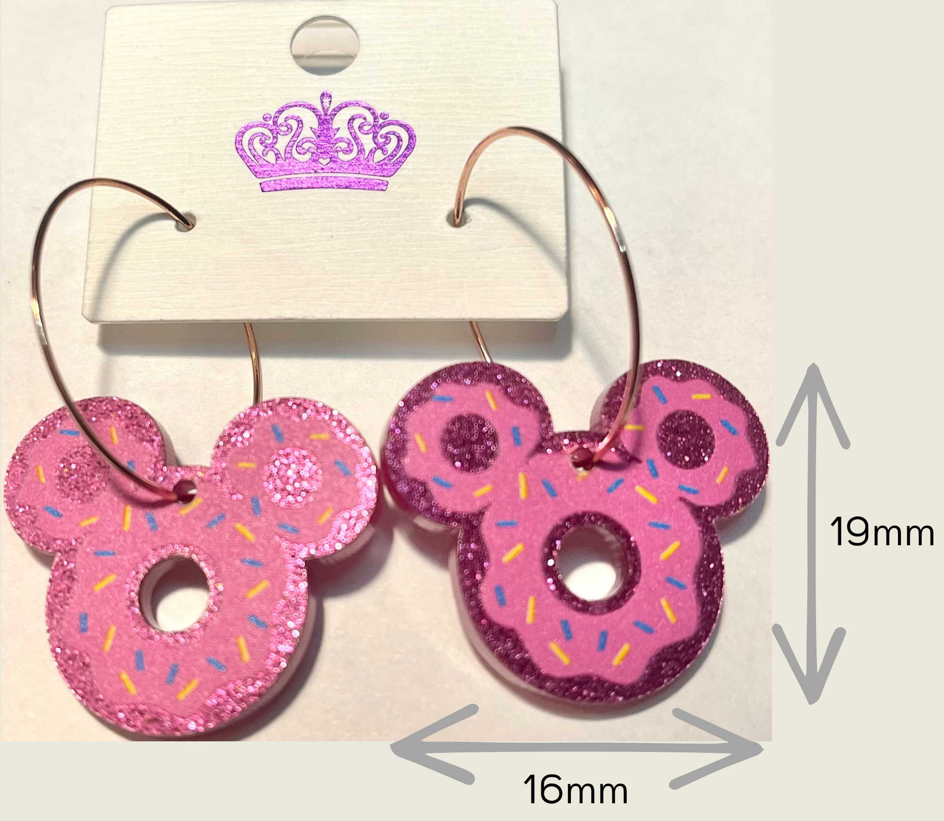 Mickey Inspired Donut Hoop Earrings - Marvelous On Main Street