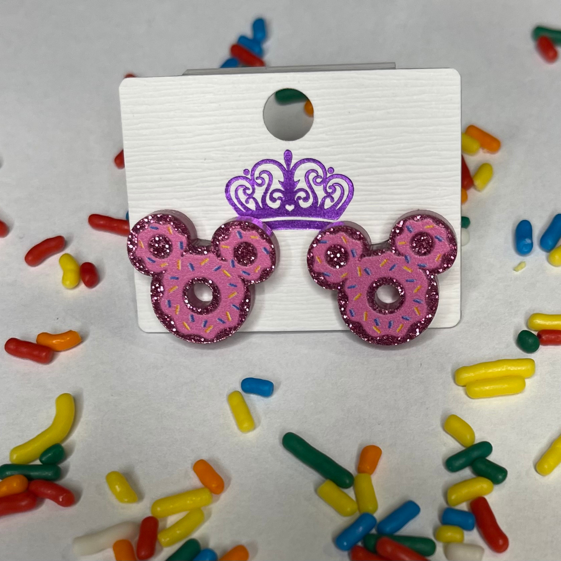 Pink Donut Studs - Marvelous On Main Street