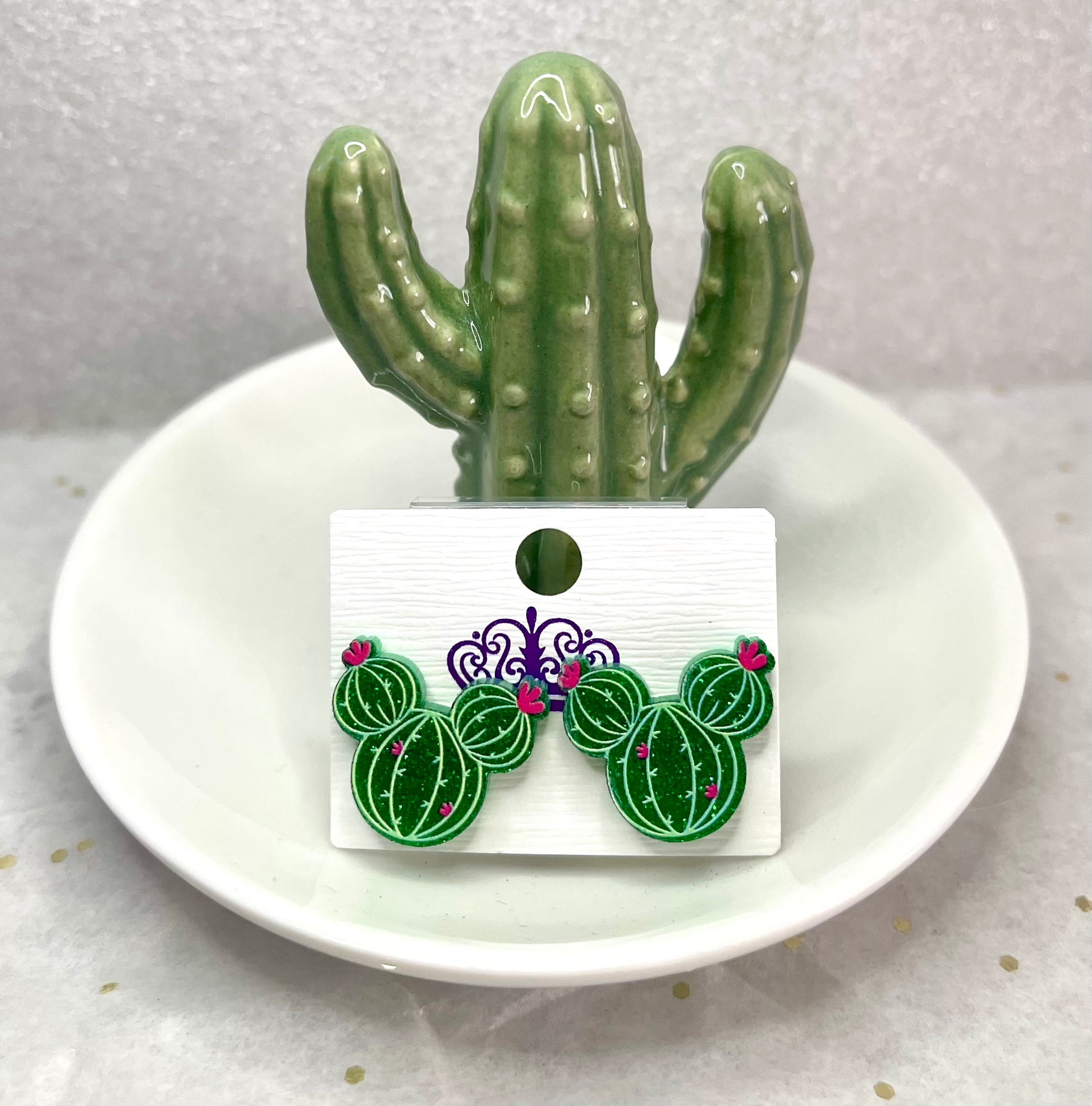 Mickey Inspired Cactus Stud Earrings - Marvelous On Main Street